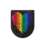 LGBT Pride Rainbow Heart Stones Print Toilet Lid Cover