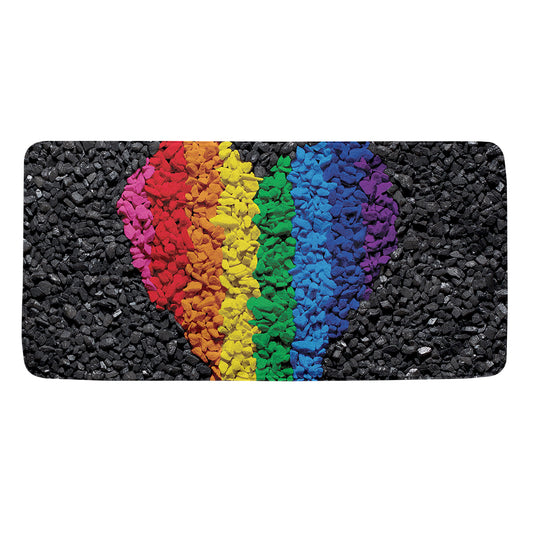 LGBT Pride Rainbow Heart Stones Print Towel