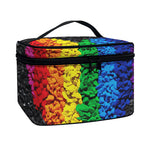 LGBT Pride Rainbow Heart Stones Print Travel Makeup Bag