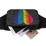 LGBT Pride Rainbow Heart Stones Print Waist Bag