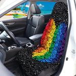 LGBT Pride Rainbow Heart Stones Print Waterproof Car Seat Cover