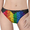 LGBT Pride Rainbow Heart Stones Print Women's Thong