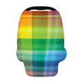 LGBT Pride Rainbow Plaid Pattern Print Baby Seat Cover