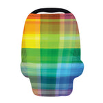 LGBT Pride Rainbow Plaid Pattern Print Baby Seat Cover