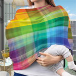 LGBT Pride Rainbow Plaid Pattern Print Baby Seat Cover