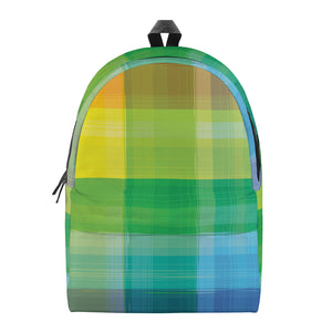 LGBT Pride Rainbow Plaid Pattern Print Backpack