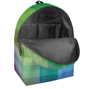 LGBT Pride Rainbow Plaid Pattern Print Backpack