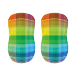 LGBT Pride Rainbow Plaid Pattern Print Bar Stool Covers