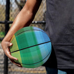LGBT Pride Rainbow Plaid Pattern Print Basketball