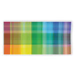 LGBT Pride Rainbow Plaid Pattern Print Beach Towel