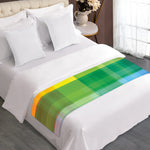 LGBT Pride Rainbow Plaid Pattern Print Bed Runner