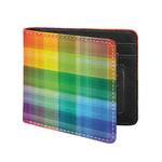 LGBT Pride Rainbow Plaid Pattern Print Bifold Wallet