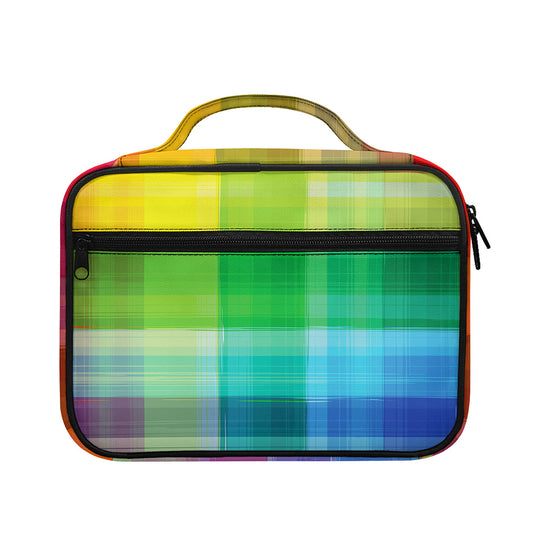 LGBT Pride Rainbow Plaid Pattern Print Briefcase Bible Bag
