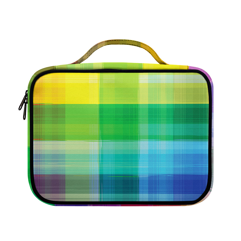 LGBT Pride Rainbow Plaid Pattern Print Briefcase Bible Bag
