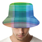 LGBT Pride Rainbow Plaid Pattern Print Bucket Hat