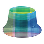 LGBT Pride Rainbow Plaid Pattern Print Bucket Hat