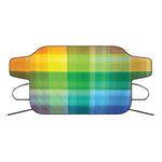 LGBT Pride Rainbow Plaid Pattern Print Car Windshield Snow Cover