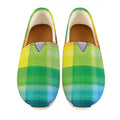LGBT Pride Rainbow Plaid Pattern Print Casual Shoes