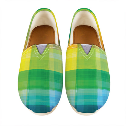 LGBT Pride Rainbow Plaid Pattern Print Casual Shoes