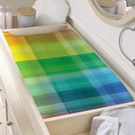 LGBT Pride Rainbow Plaid Pattern Print Changing Pad Cover