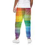 LGBT Pride Rainbow Plaid Pattern Print Cotton Pants