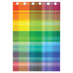 LGBT Pride Rainbow Plaid Pattern Print Curtain