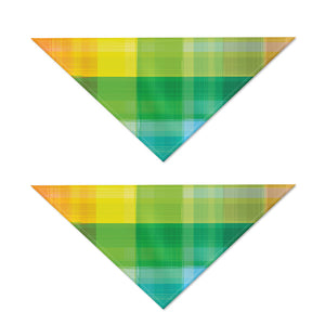 LGBT Pride Rainbow Plaid Pattern Print Dog Bandana