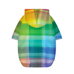 LGBT Pride Rainbow Plaid Pattern Print Dog Zip Up Hoodie