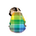LGBT Pride Rainbow Plaid Pattern Print Dog Zip Up Jacket