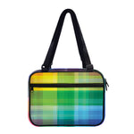 LGBT Pride Rainbow Plaid Pattern Print Double Strap Bible Bag
