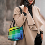 LGBT Pride Rainbow Plaid Pattern Print Double Strap Bible Bag