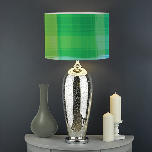 LGBT Pride Rainbow Plaid Pattern Print Drum Lamp Shade