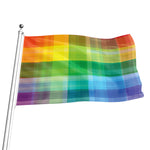 LGBT Pride Rainbow Plaid Pattern Print Flag