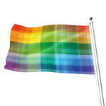 LGBT Pride Rainbow Plaid Pattern Print Flag