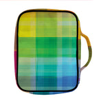 LGBT Pride Rainbow Plaid Pattern Print Front Pocket Bible Bag