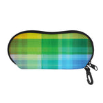 LGBT Pride Rainbow Plaid Pattern Print Glasses Case