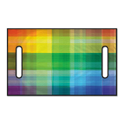 LGBT Pride Rainbow Plaid Pattern Print Golf Cart Seat Cover