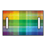 LGBT Pride Rainbow Plaid Pattern Print Golf Cart Seat Cover