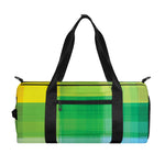 LGBT Pride Rainbow Plaid Pattern Print Gym Bag