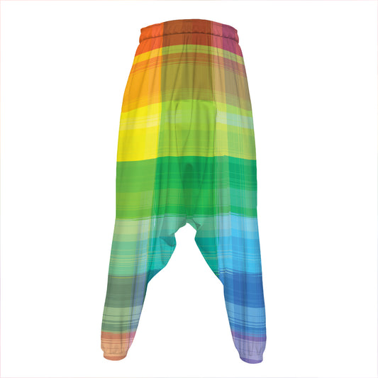 LGBT Pride Rainbow Plaid Pattern Print Hammer Pants