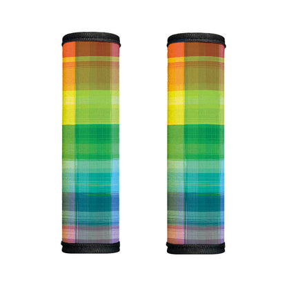 LGBT Pride Rainbow Plaid Pattern Print Handle Covers