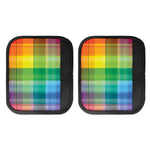 LGBT Pride Rainbow Plaid Pattern Print Handle Covers