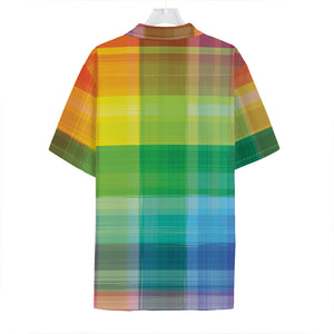 LGBT Pride Rainbow Plaid Pattern Print Hawaiian Shirt