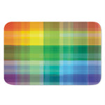 LGBT Pride Rainbow Plaid Pattern Print Indoor Door Mat