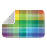 LGBT Pride Rainbow Plaid Pattern Print Indoor Door Mat
