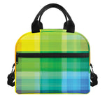 LGBT Pride Rainbow Plaid Pattern Print Insulated Lunch Bag