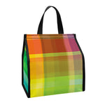 LGBT Pride Rainbow Plaid Pattern Print Insulated Lunch Tote