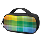 LGBT Pride Rainbow Plaid Pattern Print Insulin Cooler Travel Case