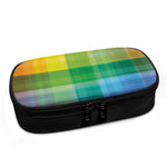 LGBT Pride Rainbow Plaid Pattern Print Insulin Cooler Travel Case
