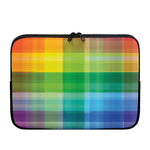 LGBT Pride Rainbow Plaid Pattern Print Laptop Sleeve